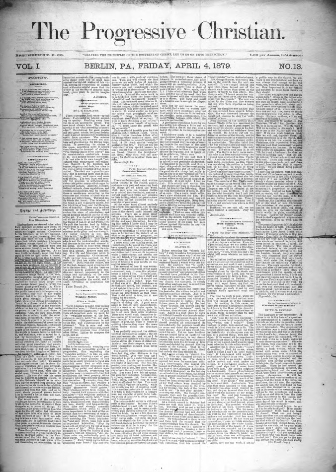 The Progressive Christian v.1 n.13 (Apr. 4, 1879) Thumbnail