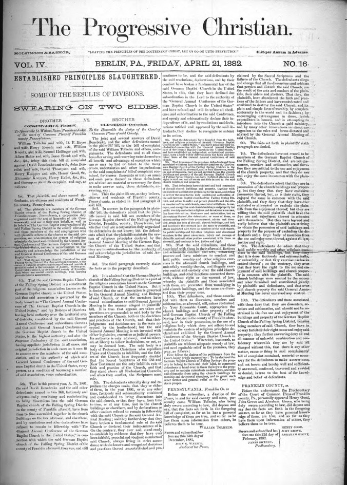 The Progressive Christian v.4 n.16 (April 21, 1882) Thumbnail
