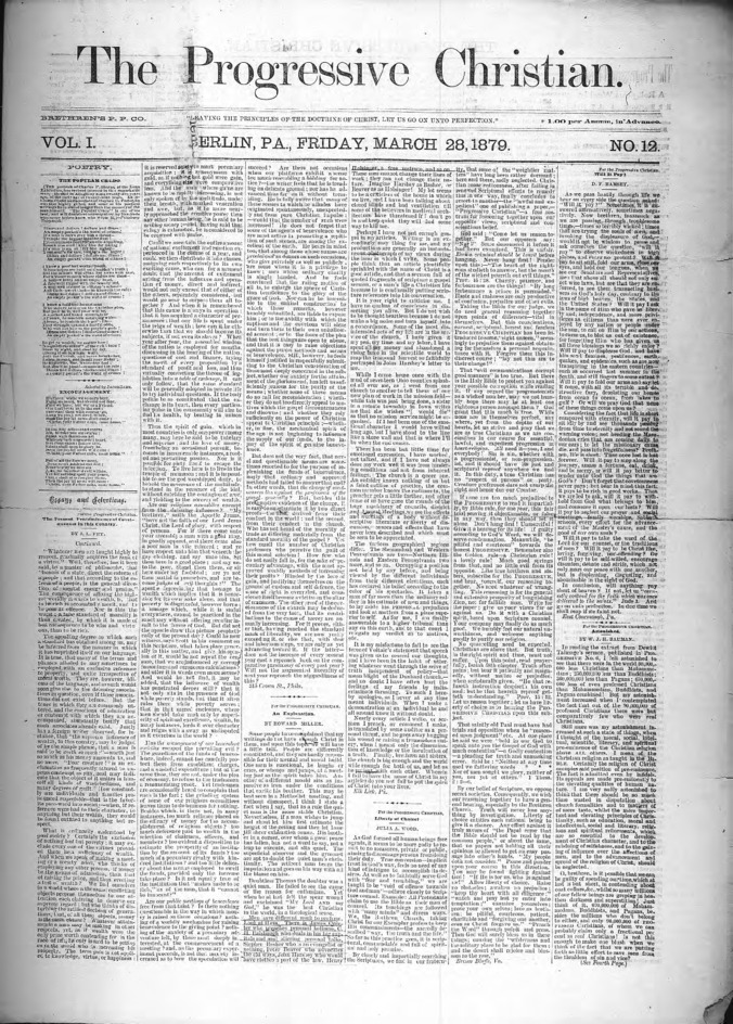 The Progressive Christian v.1 n.12 (Mar. 28, 1879) Thumbnail