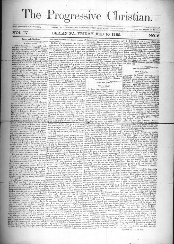 The Progressive Christian v.4 n.6 (Feb 10, 1882) | ID: e5f338f4-122c ...