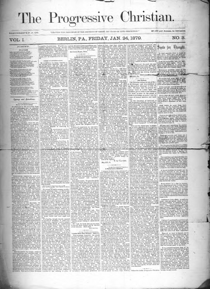  The Progressive Christian v.1 n.3 (Jan. 24, 1879) Thumbnail